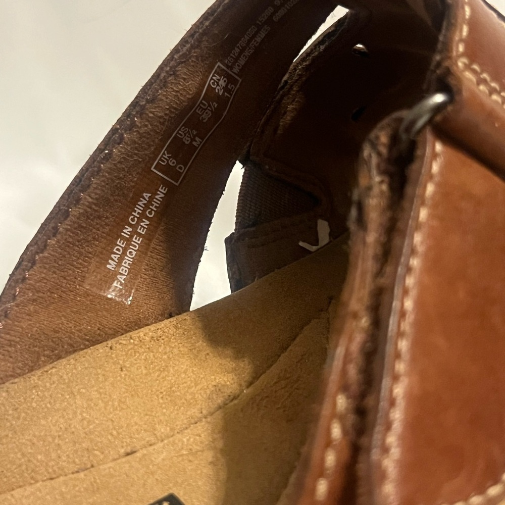 Clark’s Collection sandals, Leisa Higley Slide Brown Leather Womens Size 8.5 - Picture 6 of 9